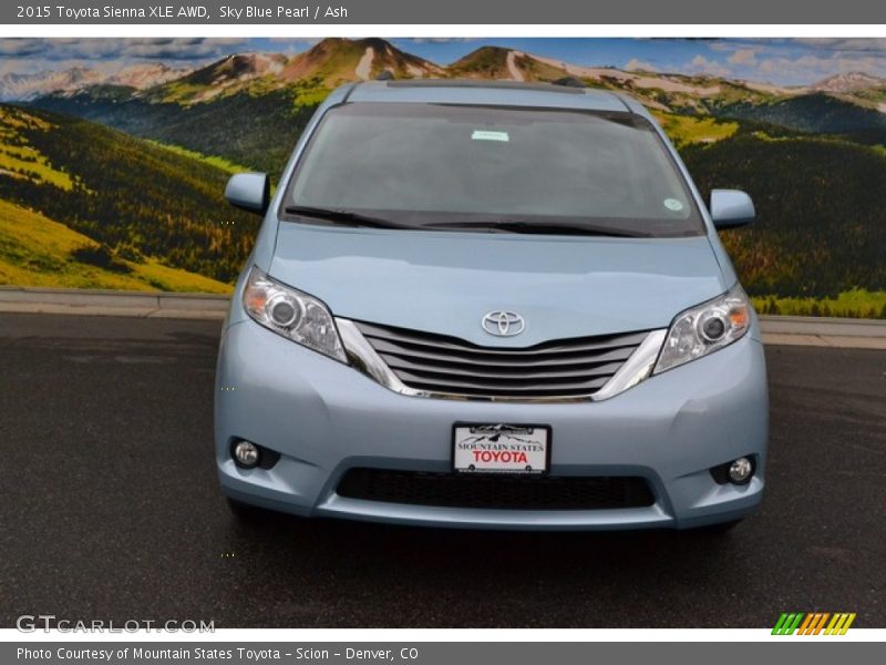 Sky Blue Pearl / Ash 2015 Toyota Sienna XLE AWD