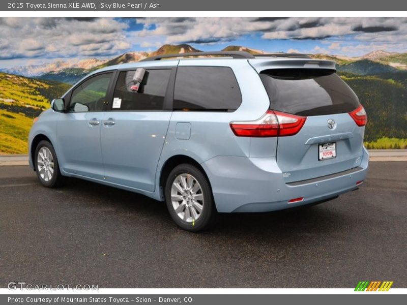 Sky Blue Pearl / Ash 2015 Toyota Sienna XLE AWD