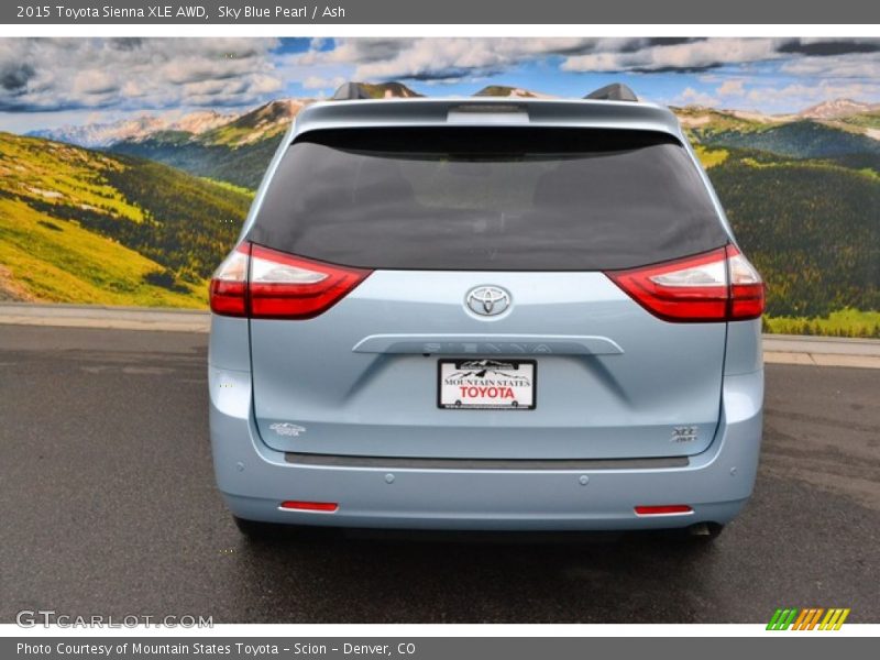 Sky Blue Pearl / Ash 2015 Toyota Sienna XLE AWD