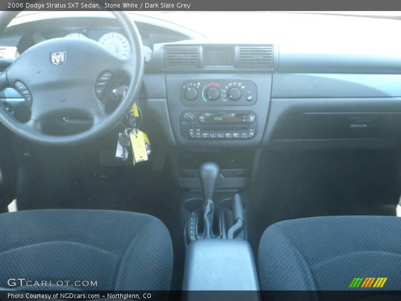 Stone White / Dark Slate Grey 2006 Dodge Stratus SXT Sedan