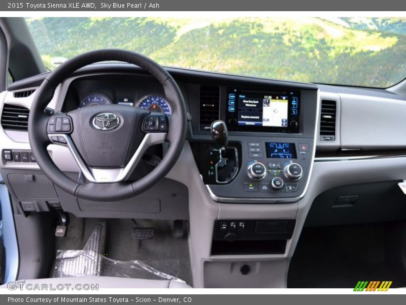 Sky Blue Pearl / Ash 2015 Toyota Sienna XLE AWD