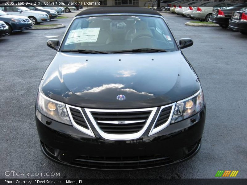 Black / Parchment 2009 Saab 9-3 2.0T Convertible