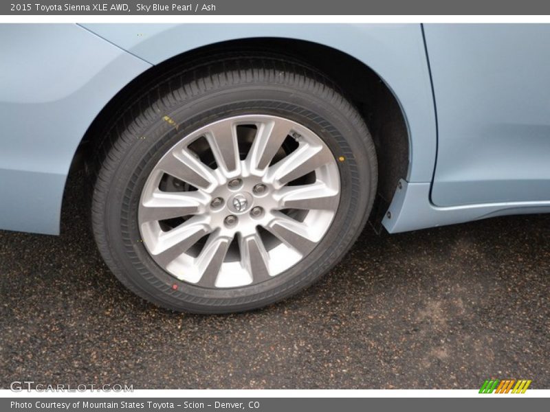 Sky Blue Pearl / Ash 2015 Toyota Sienna XLE AWD