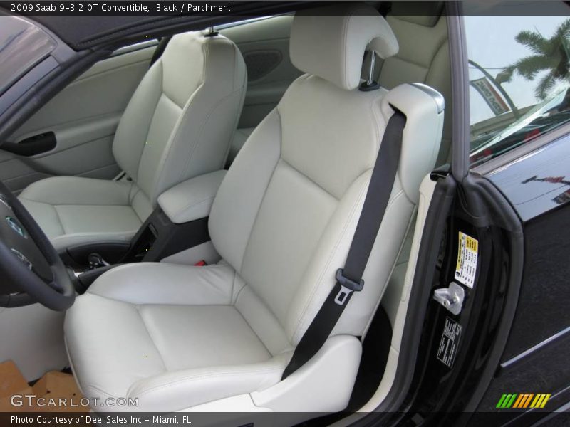 Black / Parchment 2009 Saab 9-3 2.0T Convertible