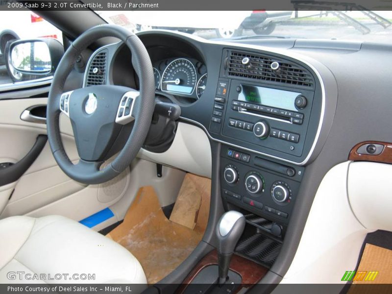 Black / Parchment 2009 Saab 9-3 2.0T Convertible