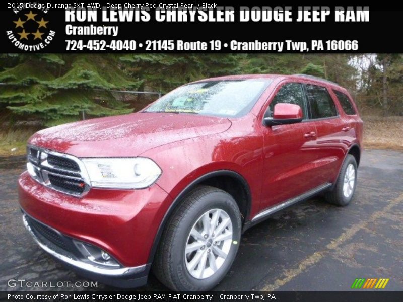 Deep Cherry Red Crystal Pearl / Black 2015 Dodge Durango SXT AWD