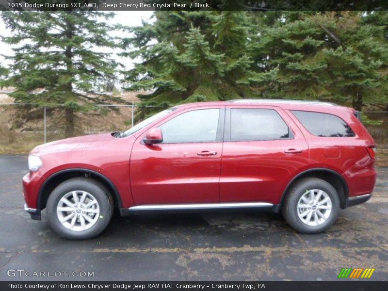 Deep Cherry Red Crystal Pearl / Black 2015 Dodge Durango SXT AWD