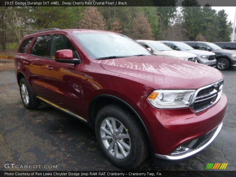 Deep Cherry Red Crystal Pearl / Black 2015 Dodge Durango SXT AWD