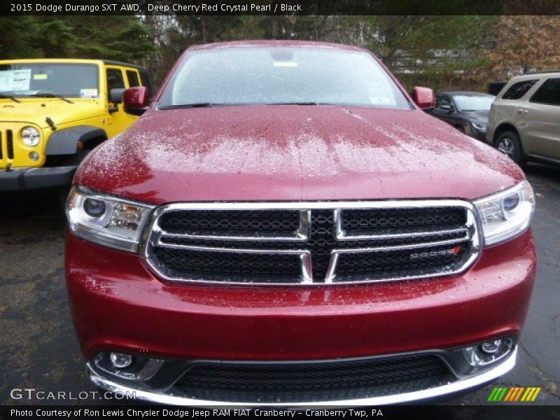 Deep Cherry Red Crystal Pearl / Black 2015 Dodge Durango SXT AWD