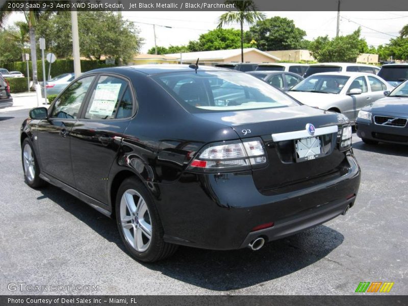 Jet Black Metallic / Black/Parchment 2009 Saab 9-3 Aero XWD Sport Sedan