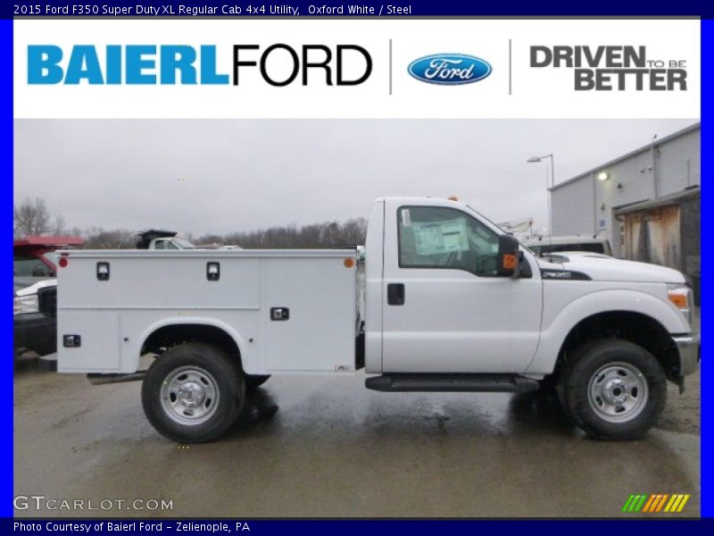 Oxford White / Steel 2015 Ford F350 Super Duty XL Regular Cab 4x4 Utility