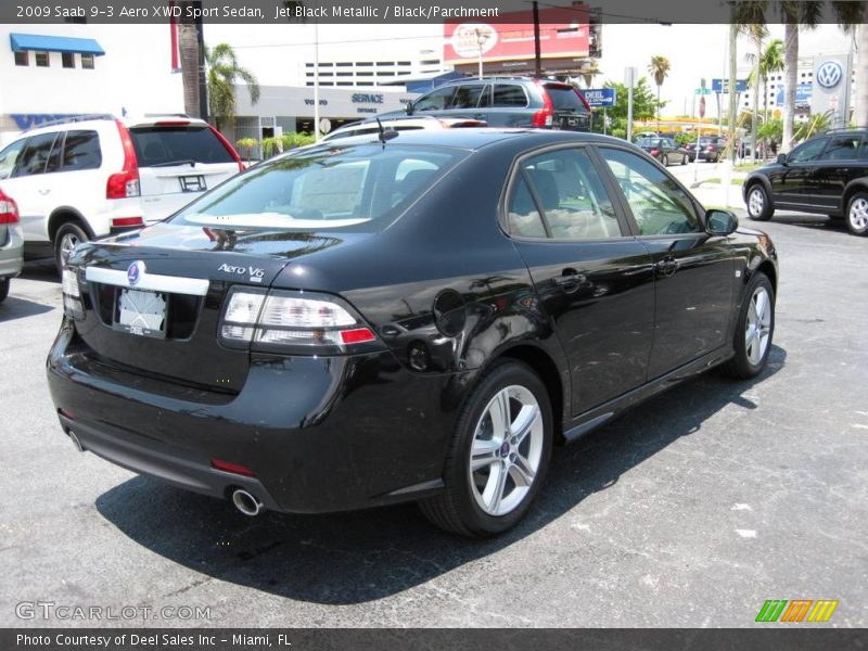 Jet Black Metallic / Black/Parchment 2009 Saab 9-3 Aero XWD Sport Sedan