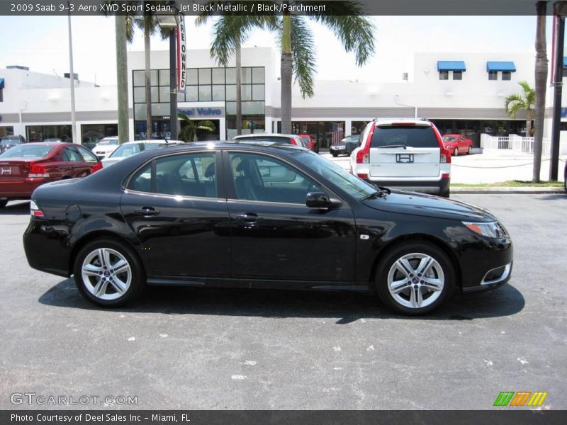 Jet Black Metallic / Black/Parchment 2009 Saab 9-3 Aero XWD Sport Sedan