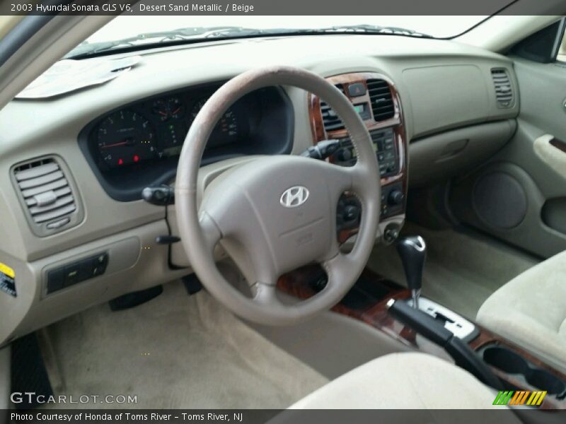 Desert Sand Metallic / Beige 2003 Hyundai Sonata GLS V6