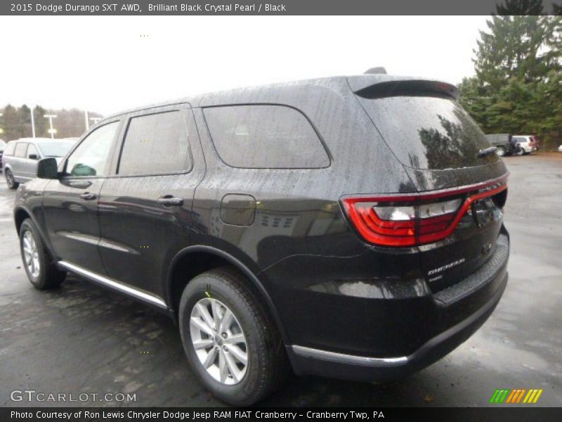 Brilliant Black Crystal Pearl / Black 2015 Dodge Durango SXT AWD