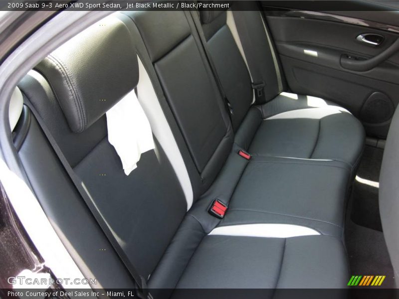 Jet Black Metallic / Black/Parchment 2009 Saab 9-3 Aero XWD Sport Sedan