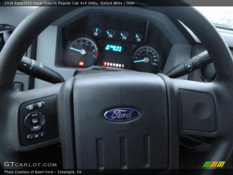 Oxford White / Steel 2015 Ford F350 Super Duty XL Regular Cab 4x4 Utility