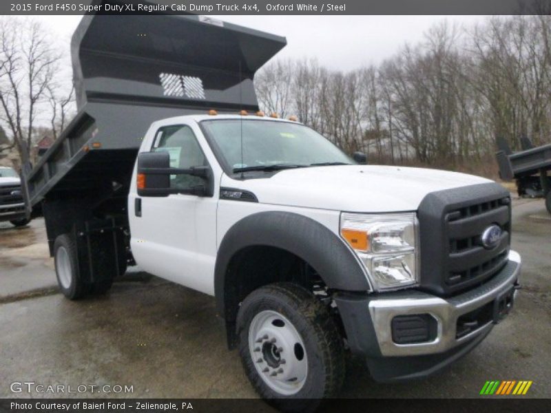 Oxford White / Steel 2015 Ford F450 Super Duty XL Regular Cab Dump Truck 4x4