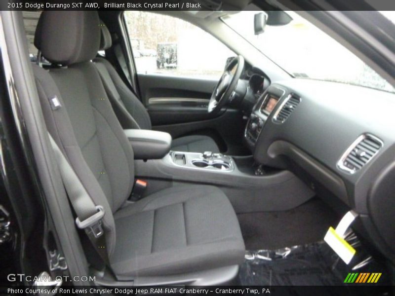 Brilliant Black Crystal Pearl / Black 2015 Dodge Durango SXT AWD
