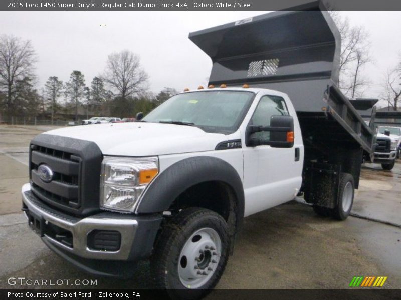 Oxford White / Steel 2015 Ford F450 Super Duty XL Regular Cab Dump Truck 4x4
