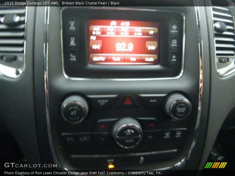 Brilliant Black Crystal Pearl / Black 2015 Dodge Durango SXT AWD