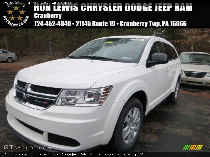 White / Black 2015 Dodge Journey SE AWD