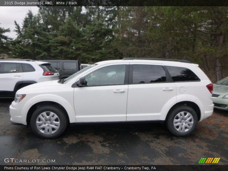 White / Black 2015 Dodge Journey SE AWD