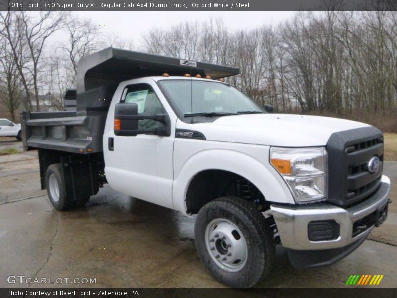 Oxford White / Steel 2015 Ford F350 Super Duty XL Regular Cab 4x4 Dump Truck