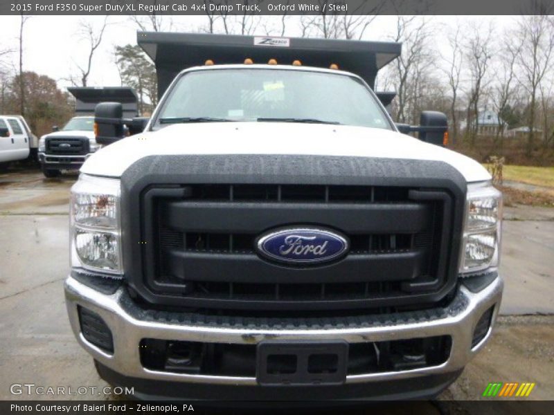 Oxford White / Steel 2015 Ford F350 Super Duty XL Regular Cab 4x4 Dump Truck
