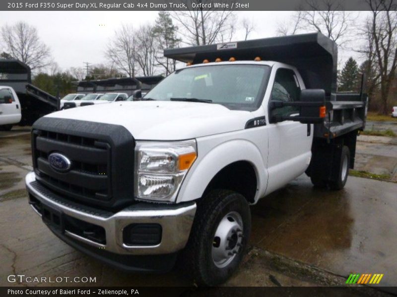 Oxford White / Steel 2015 Ford F350 Super Duty XL Regular Cab 4x4 Dump Truck