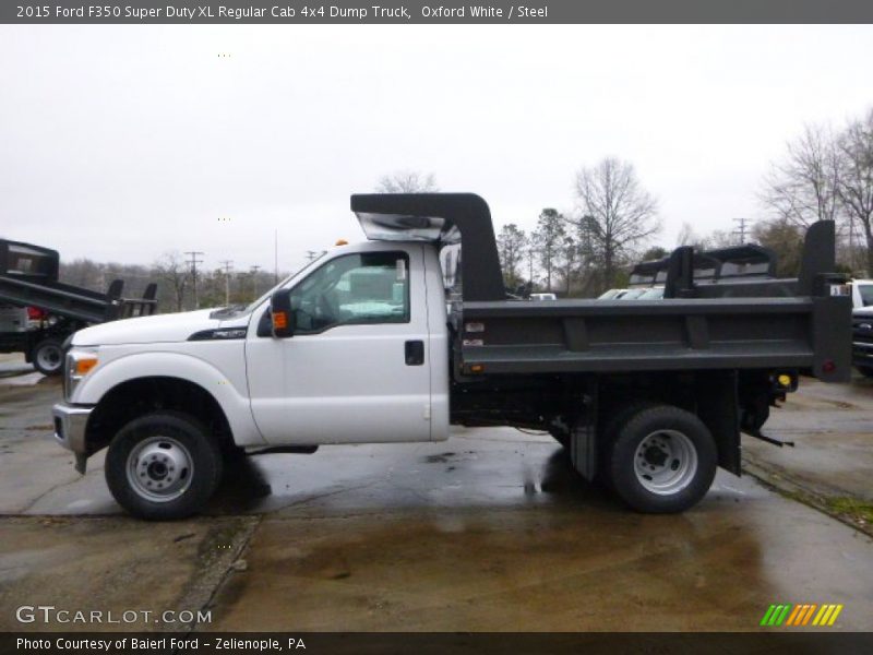 Oxford White / Steel 2015 Ford F350 Super Duty XL Regular Cab 4x4 Dump Truck