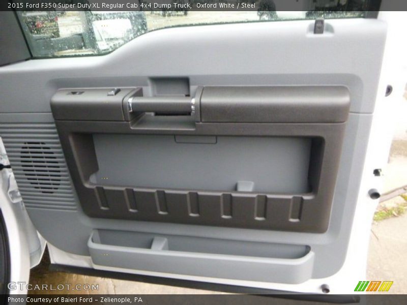 Oxford White / Steel 2015 Ford F350 Super Duty XL Regular Cab 4x4 Dump Truck