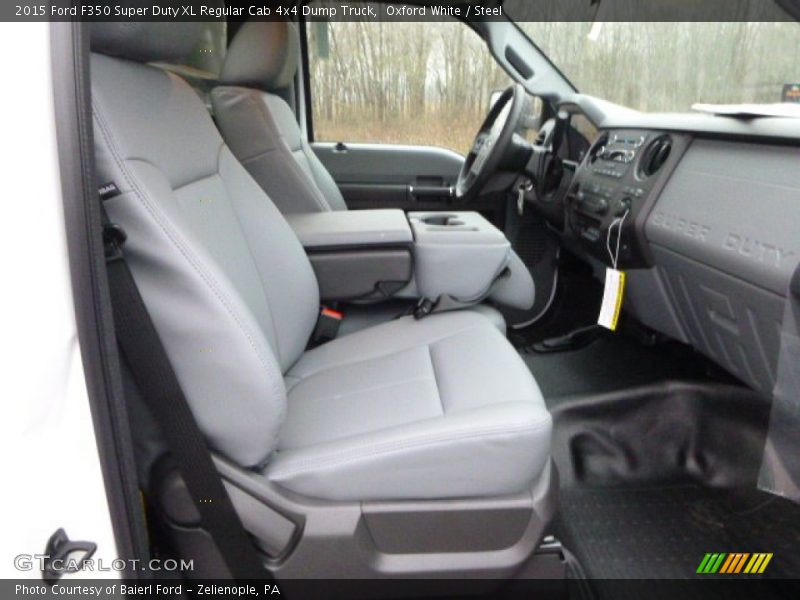 Oxford White / Steel 2015 Ford F350 Super Duty XL Regular Cab 4x4 Dump Truck
