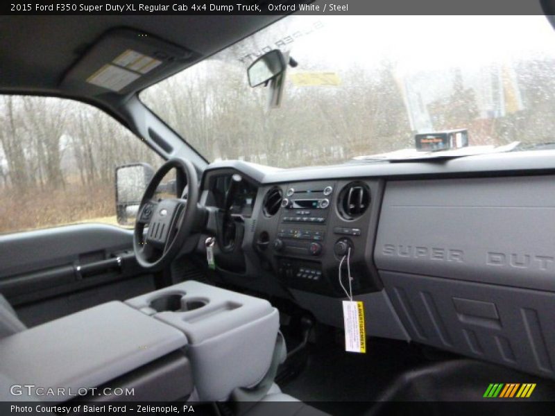 Oxford White / Steel 2015 Ford F350 Super Duty XL Regular Cab 4x4 Dump Truck