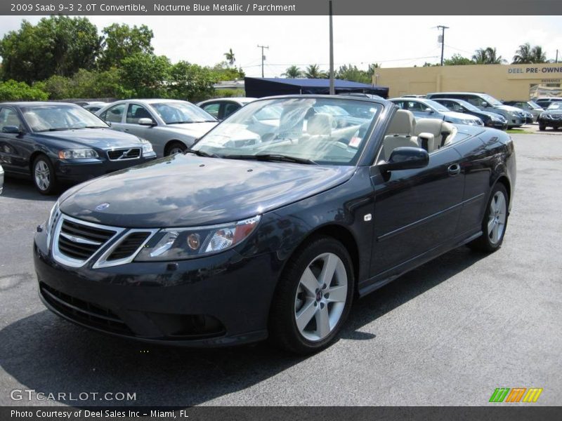 Nocturne Blue Metallic / Parchment 2009 Saab 9-3 2.0T Convertible