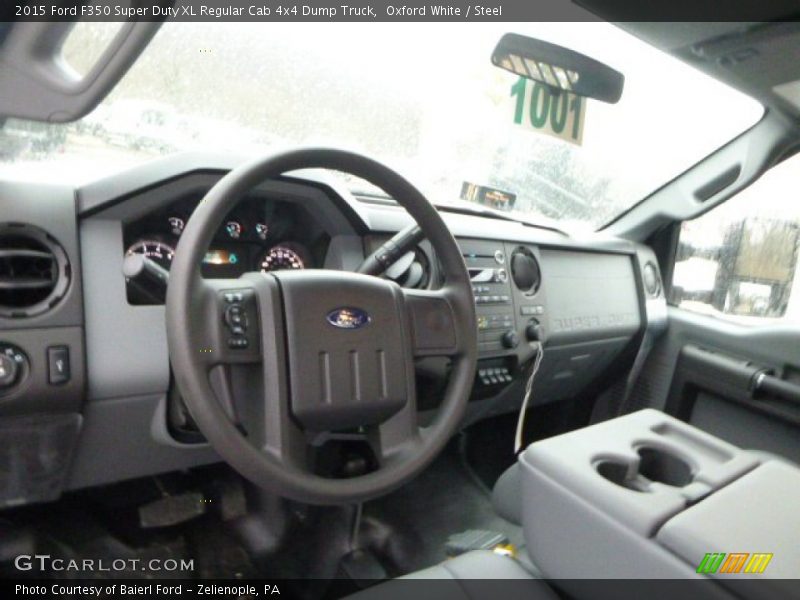 Oxford White / Steel 2015 Ford F350 Super Duty XL Regular Cab 4x4 Dump Truck