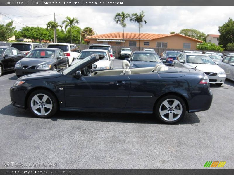 Nocturne Blue Metallic / Parchment 2009 Saab 9-3 2.0T Convertible