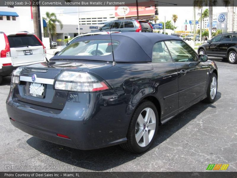 Nocturne Blue Metallic / Parchment 2009 Saab 9-3 2.0T Convertible