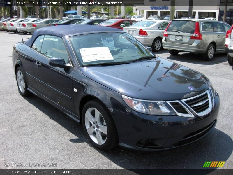 Nocturne Blue Metallic / Parchment 2009 Saab 9-3 2.0T Convertible