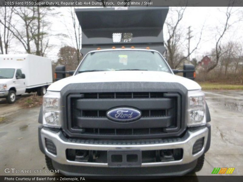 Oxford White / Steel 2015 Ford F550 Super Duty XL Regular Cab 4x4 Dump Truck