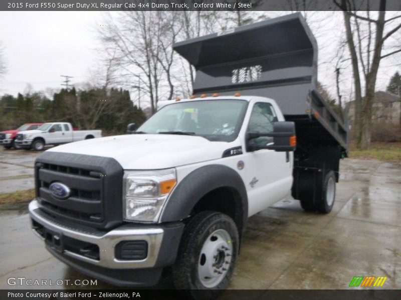 Oxford White / Steel 2015 Ford F550 Super Duty XL Regular Cab 4x4 Dump Truck