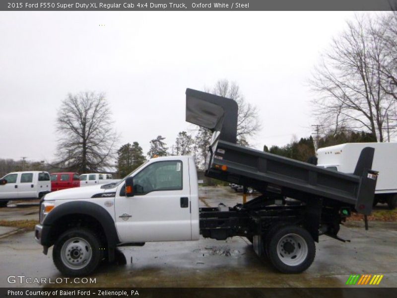 Oxford White / Steel 2015 Ford F550 Super Duty XL Regular Cab 4x4 Dump Truck