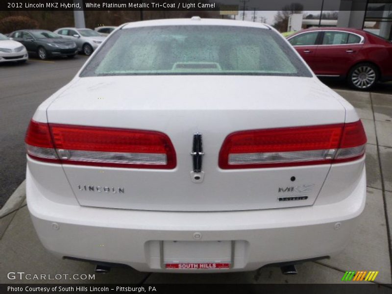 White Platinum Metallic Tri-Coat / Light Camel 2012 Lincoln MKZ Hybrid