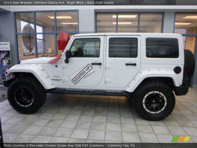 Bright White / Black/Dark Saddle 2014 Jeep Wrangler Unlimited Sahara 4x4