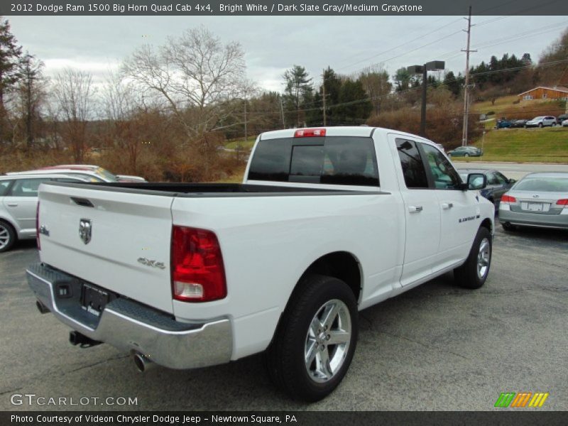 Bright White / Dark Slate Gray/Medium Graystone 2012 Dodge Ram 1500 Big Horn Quad Cab 4x4