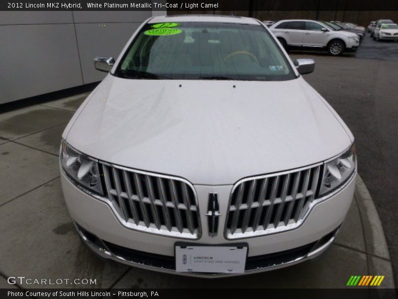 White Platinum Metallic Tri-Coat / Light Camel 2012 Lincoln MKZ Hybrid