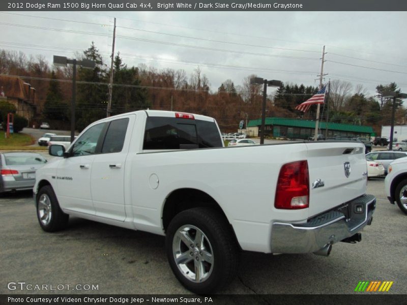 Bright White / Dark Slate Gray/Medium Graystone 2012 Dodge Ram 1500 Big Horn Quad Cab 4x4