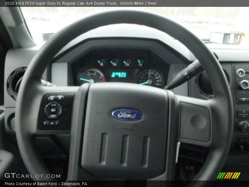 Oxford White / Steel 2015 Ford F550 Super Duty XL Regular Cab 4x4 Dump Truck