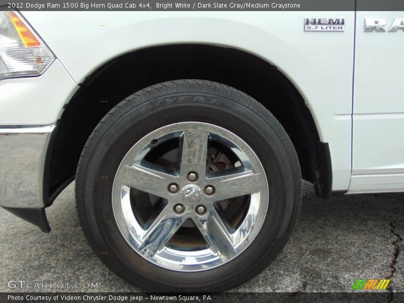 Bright White / Dark Slate Gray/Medium Graystone 2012 Dodge Ram 1500 Big Horn Quad Cab 4x4