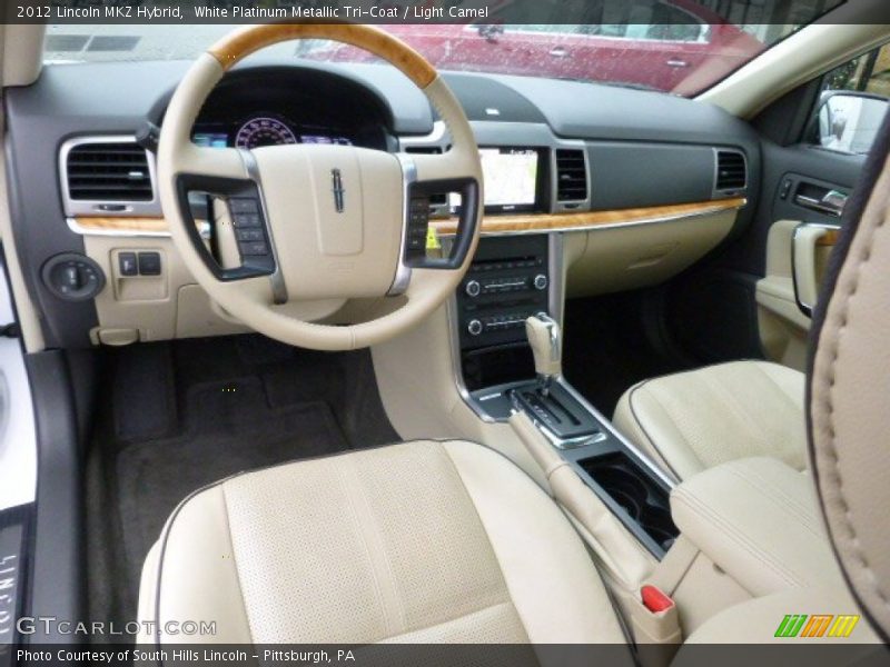 White Platinum Metallic Tri-Coat / Light Camel 2012 Lincoln MKZ Hybrid